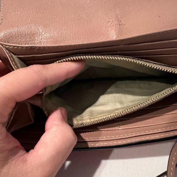 EUC Chloe Zipper Strap Ghost Leather Wallet - Picture 12 of 15